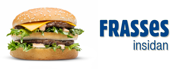 Bild på hamburgare med texten Insidan